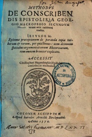 Methodus de conscribendis epistolis