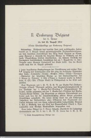 II. Eroberung Belgiens
