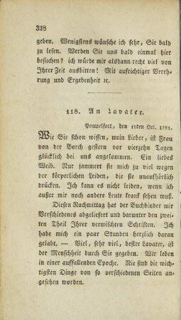 118. An Lavater.