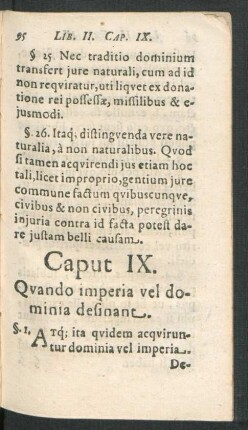 Caput IX. Quando imperia vel dominia definant.