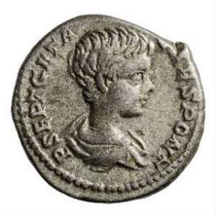 Münze, Denar, 200 - 202 n. Chr.