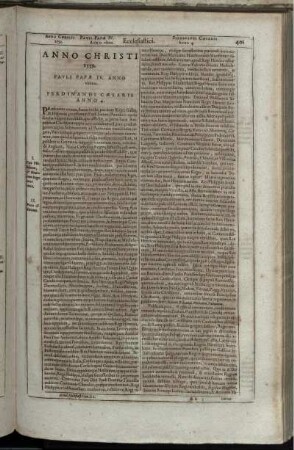 Anno Christi 1559. Pauli Papae IV. Anno ultimo. Ferdinandi Caesaris Anno 4