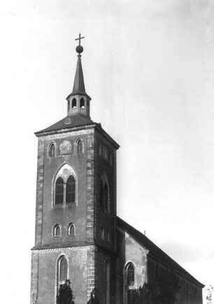 Diera-Zadel. Dorfkirche Zadel. Ansicht von Südwesten