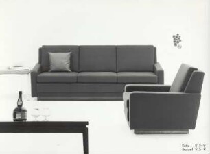 Walter Knoll Sofa "515-8" und Sessel "515-2" von Ernst M. Dettinger