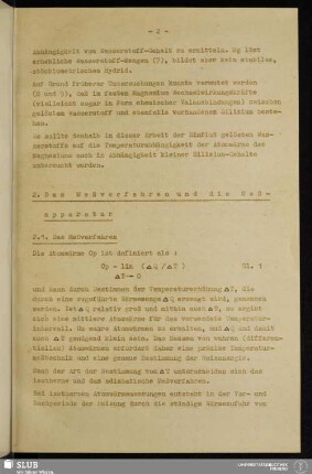 2. Das Meßverfahren und die Meßapparatur