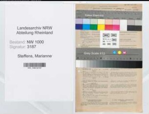 Entnazifizierung Marianne Steffens, geb. 10.10.1919 (Reg.Angest.)