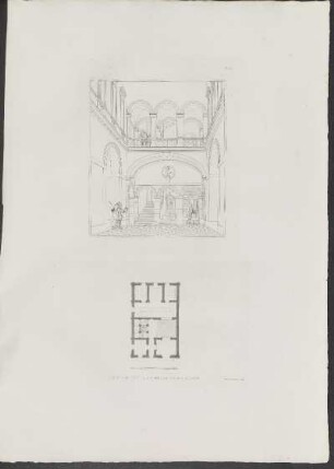 Pl. 22. Plan Et Vue D'Un Palais Près Du Corso A Messine.