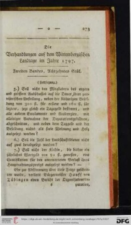 Zweiten Bandes, Achtzehntes Stuek.