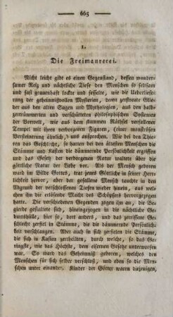 1. Die Freimaurerei