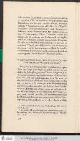 V. Methodische und inhaltliche Probleme bei der Behandlung der Laienfrage