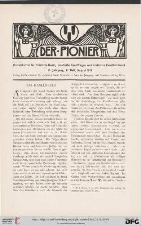 11. Heft, August 1911