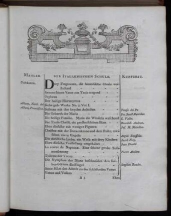 Der Italiænischen Schule.