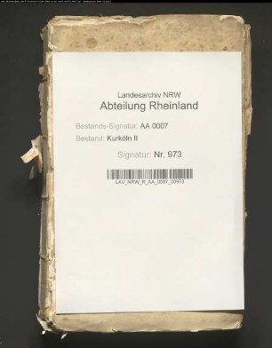 Verhandlungen des Landtags 1695 September-Oktober zu Bonn (mit Verzeichnis der Einberufenen); Supplik der vestischen Ritterschaft, von Rhens, des Amts Hülchrath; Verhandlungen des Landtags 1697 August zu Bonn; Supplik der Stadt Bonn; Verteilung der zur Reparatur der Bonner Festungswerke erforderlichen Hand- und Spanndienste; Verhandlungen mit der vestischen Ritterschaft