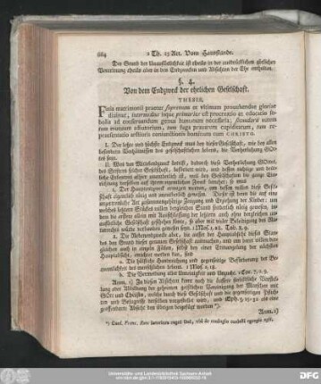 §. 4. Von dem Endzweck der ehelichen Geselschaft.