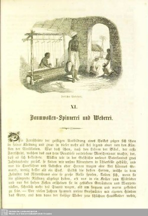 XI. Baumwollen-Spinnerei und Weberei