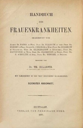 Die Krankheiten der Ovarien : mit 33 in den Text gedruckten Holzschnitten