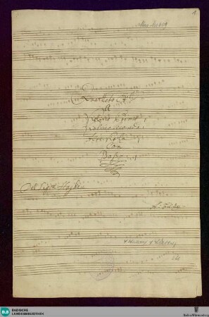 Quartets - Don Mus.Ms. 659 : vl (2), vla, b; D; Hob III:3