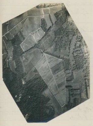 Foto feindlicher Batterien im "Oulcher-Wald" nordöstlich des Château de Blanc Sablon (Luftbild)