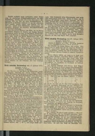 Vierte ordentliche Versammlung vom 27. Februar 1875