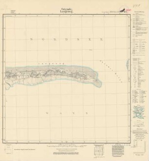 2211 (alte Nr.: 823) Ostende-Langeoog, Meßtischblatt (4cm - Karte)