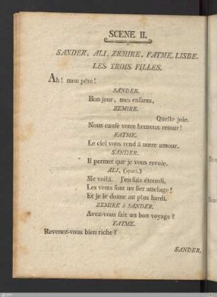 Acte Second: Scene II.