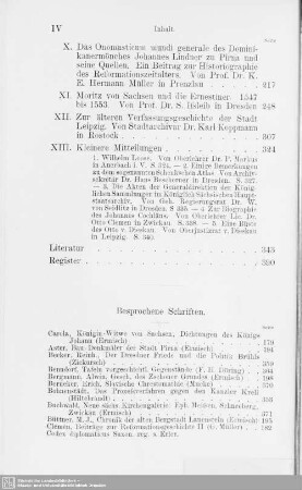Besprochene Schriften