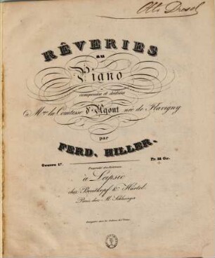Rêveries au piano : oeuvre 17