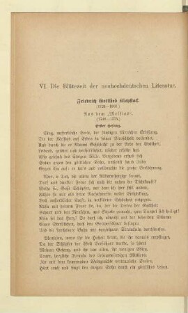 VI. Die Blütezeit der neuhochdeutschen Literatur