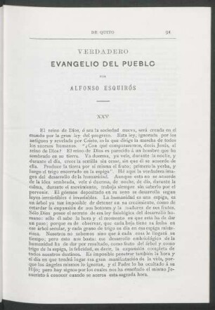 Verdadero Evangelio del Pueblo : XXV - XXVI