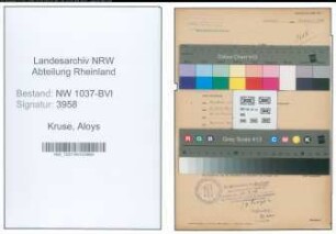 Entnazifizierung Aloys Kruse , geb. 23.03.1901 (Amtsinspektor)