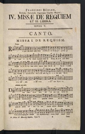 1-3, Missa I. De Requiem - Canto