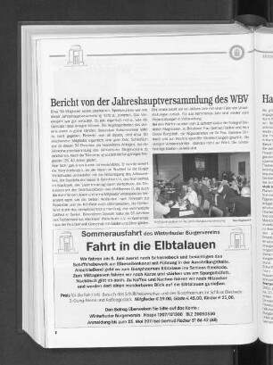 Bericht von der Jahreshauptversammlung des WBV