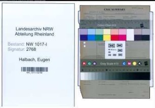 Entnazifizierung Eugen Halbach , geb. 00.00.0000 (Oberwachtmeister)