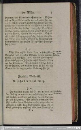 Zweyter Abschnitt. Usache der Abgötterey