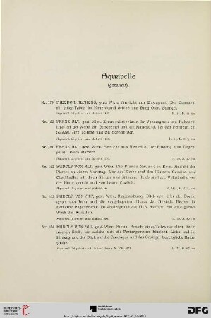 Aquarelle (Nr. 179-288)