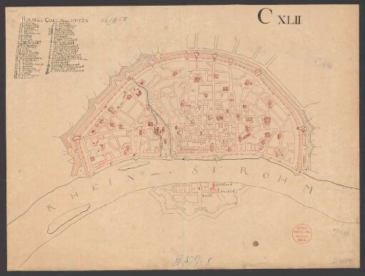 Plan von Coeln am Rhein