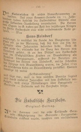Die Anhaltische Harzbahn