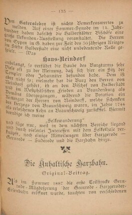 Die Anhaltische Harzbahn