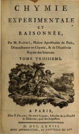 Chymie Expérimentale Et Raisonnée, 3