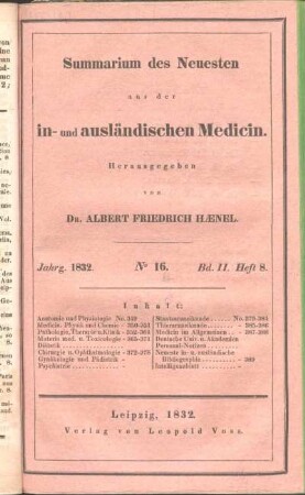 14. August 1832. No 16.