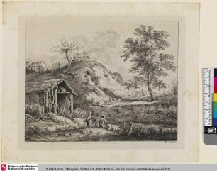 [Die strohgedeckte Hütte; La Cabane couverte en chaume]