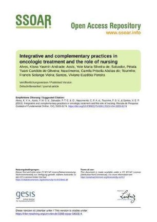 Integrative and complementary practices in oncologic treatment and the role of nursing