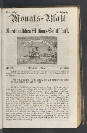 N°. 10. Bremen, 1880. October