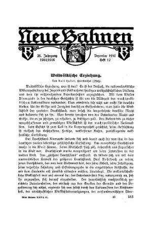 Weltvölkische Erziehung