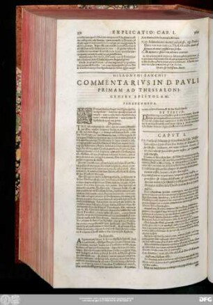 Hieronymi Zanchii Commentarius In D. Pauli Primam Ad Thessalonicenses Epistolam.