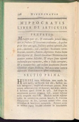 Hippocratis Liber De Articulis