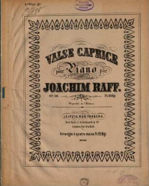 Valse-Caprice : pour piano ; op. 116