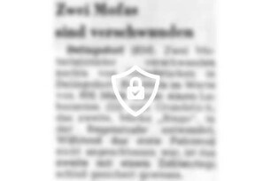 Zwei Mofas sind verschwunden