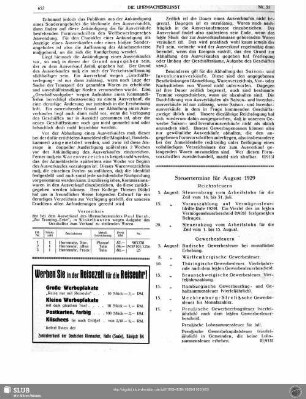 Steuertermine für August 1929