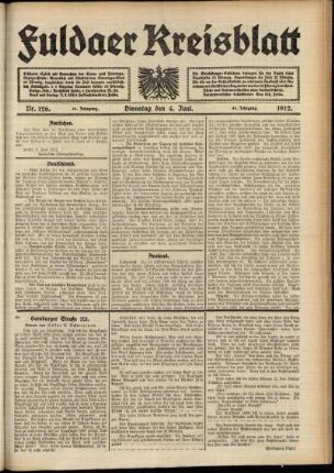 Ausgabe vom Dienstag, den 04. Juni 1912.